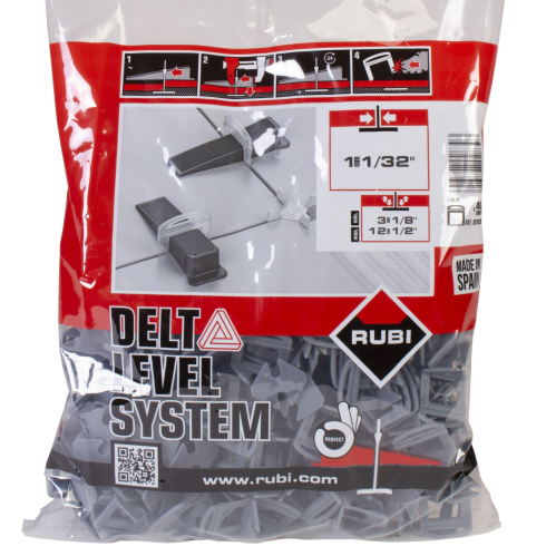 DELTA RUBI Levelling System 1mm 3-12mm x400pk