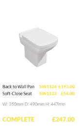 Toilet Pan & Seat - Designer Series 2