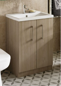 Linton Dark Elm Basin Unit 600mm