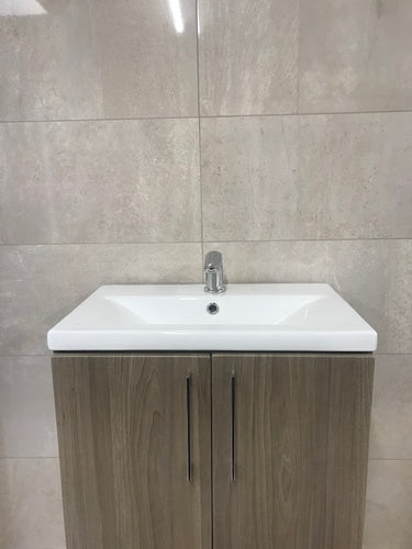 Linton Dark Elm Basin Unit 600mm