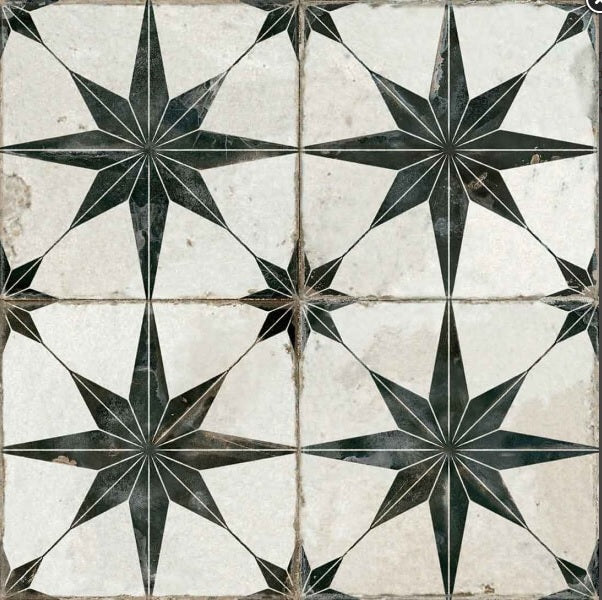 SPITALFIELDS - Retro Star 45x45cm Floor Tile